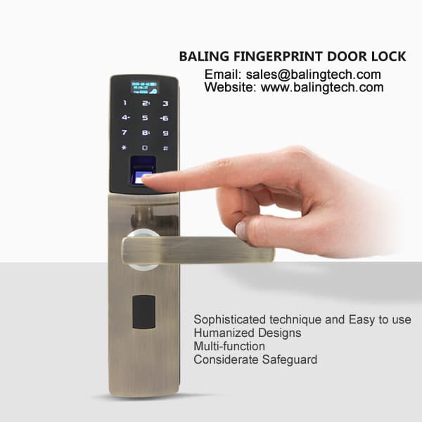 fingerprint and keypad door locks high_end house door lock